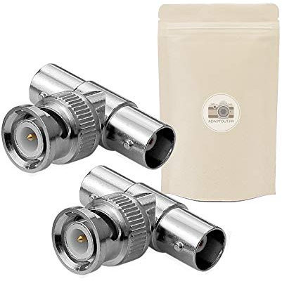 2x Adaptador BNC T coxial duplicador Splitter conector Video s-Video