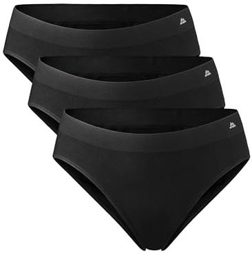 DANISH ENDURANCE Braguitas de Bambú para Mujer, Bragas Bikini Elásticas, Suaves y Cómodas, 3 Pack, Negro, XL/XXL