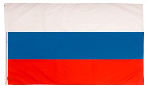Banderas de aricona – bandera de rusia resistente a la intemperie con 2 ojales de metal - bandera rusa tradicional 90 x 150 cm, tricolor