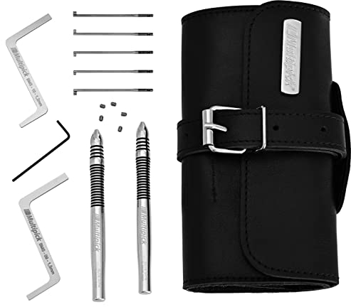 MULTIPICK G-Pro Starter Lockpicking Set - Wechselbare Flag-Pick Klingen, Dietrich Profi Set - Lockpick Tool, Schlösser knacken - Lock Picks Spanner - Schloss picking Kit