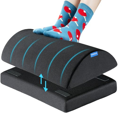 HUANUO Reposapies de oficina, ángulo ajustable - Taburete antideslizante para pies, ideal para oficina y hogar