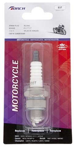 TORCH E5T Spark Plug Solid terminal Repalce for 6222/BPR5HS, 4111/BP5HS 7823/BPR4HS 3611/BP4HS, 3311/BP4H Spark Plug, for W7BC/7597 WR7BC WR7BC+, for L95YC/OE059, for W16FP-U/4019, OEM | Replace for BPR4HS 3611/BP4HS 3311/BP4H Spark Plug,Bosch W7BC/7597 WR7BC WR7BC+,Champion L95YC/OE059,Denso W16FP-U/4019,OEM