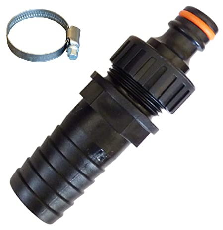 netSells - Auswahl Größe - kompakter Adapter für Gardena Stecksystem auf 25 32 38 mm Pool Schlauch Schlauchverbinder Schlauchadapter, Hier: 1 Stück Ø 25 mm, inkl. Schlauchschelle