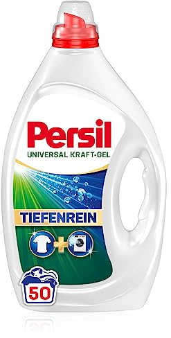 Persil Universal Kraft-Gel (50 Waschladungen), Flüssigwaschmittel mit Tiefenrein Technologie, Waschmittel für reine Wäsche und hygienische Frische für die Maschine, wirksam ab 20 °C