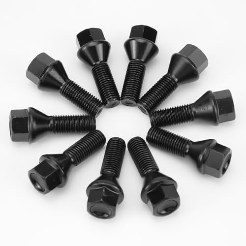 BINB ROAD 36136781150 Wheel Lug Bolt M12×1.5 Black Compatible with BMW 1 3 5 X Z Series Mini E46 325 E90 E39 E60 E53,20Pcs