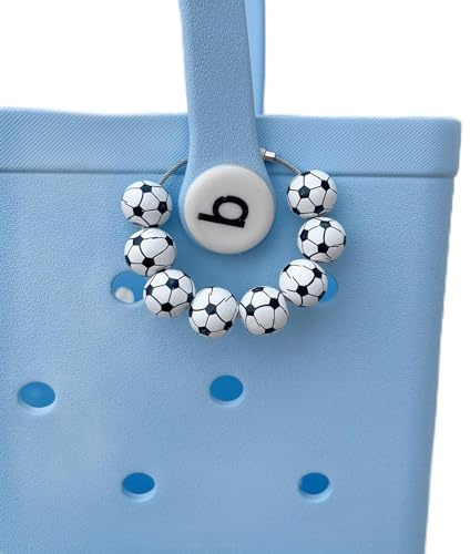 Breloques de sac de football Bogg - Perles en bois - Accessoires pour sac Bogg Simply Southern, sac fourre-tout de plage