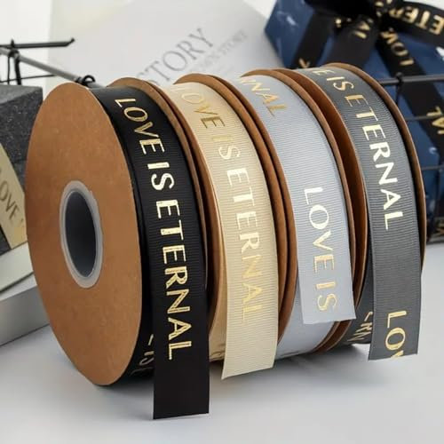 ZXH Nastro personalizzato, nastro di raso personalizzato con nome, logo personalizzato, nastro decorativo personalizzato per confezioni regalo di nozze per battesimi, artigianato funebre, bouquet