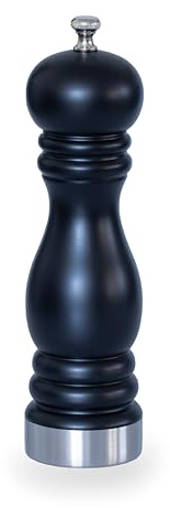 Lacor 64530 - Molinillo Black, Molinillo Cocina, Muela de Cerámica | En madera natural, para un uso práctico y profesional en cocina; agarre ergonómico, práctico y fácil de guardar