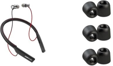 Sennheiser Momentum 2.0 In-Ear Wireless Bluetooth Headphones - Black & Comply Isolation Noise Cancelling Memory Foam Earphone Tips HD 1 Momentum MIE2, CX 3