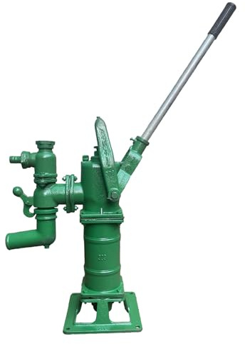 Elitix Pompe a Eau Manuelle Pompe à Main pour Eau de Puits Profond, Pompe Manuelle Portative pour Jardin Extérieur, Ferme, Pompe à Main à L'ancienne pour Pichet, Installation Facile(Green)