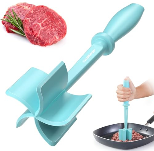 Meat Chopper, Hamburger Chopper, CLUEAPOP Potato Masher-Professional Multifunctional Heat Resistant Nylon Ground Beef Smasher Kitchen Tools And Gadgets, ​Safe For Non-Stick Cookware
