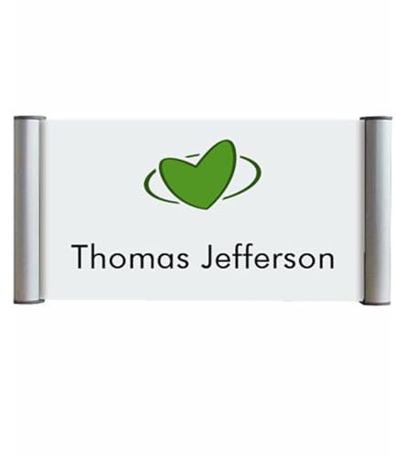 Büroschild Türschild A6 (148 mm x 105 mm) mit 15 mm Aluminium Profil und integrierter Sichtschutzscheibe, Namensschild, Büro-Organizer, Infoschild zum ankleben