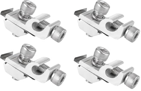 4 clip di messa a terra per pannelli solari, pannello solare a terra Lug standard, staffe di montaggio del pannello solare, morsetti di fissaggio, occhielli di messa a terra, supporto fotovoltaico per
