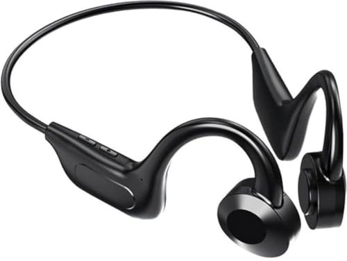 Wireless Bluetooth Open Ear Headphones with Mic, Bluetooth 5.2 Bone Conduction Headphones, Waterproof Earphones Sports Headset for Running Cycling Fitness Gym Walking