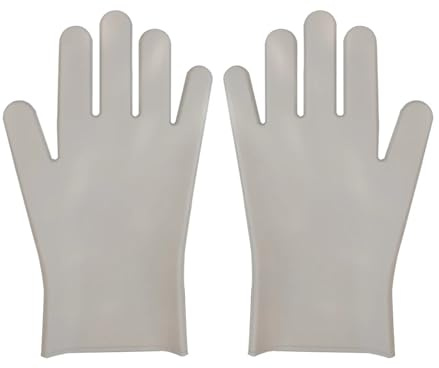 UALXPAO Putzhandschuhe Silikonhandschuhe in essbarer Qualität for die Hautpflege, leichtes Material for die Reinigung und einen hygienischen Haushaltshelfer(Light Gray)