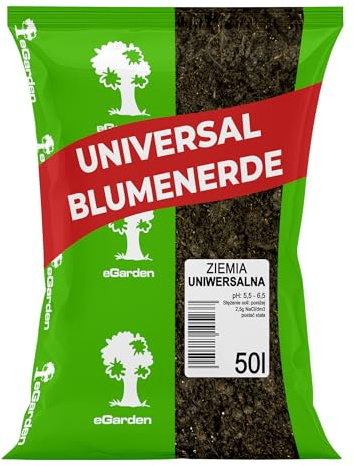 eGarden Universalerde, Blumenerde 50L – für Zimmer- & Gartenpflanzen, nährstoffreiches Pflanzsubstrat | Hochwertiges Pflanzsubstrat für gesundes Wachstum