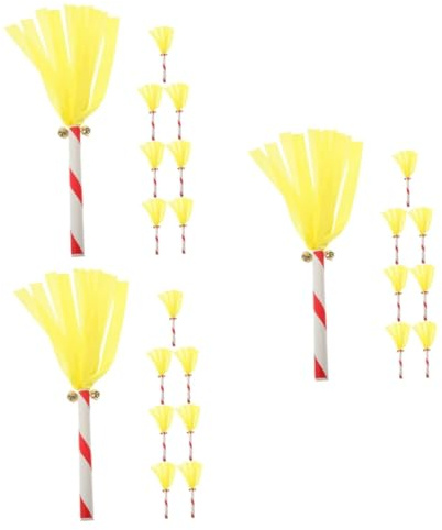 Toyvian 3 Sätze Cheerleading Sportfledermaus Führend Pom Blau Jubel Party Metallisch Kind Fröhliches Cheerleader-zubehör Spirit Sticks Cheerleading Gelb PVC 8 Stücke * 3