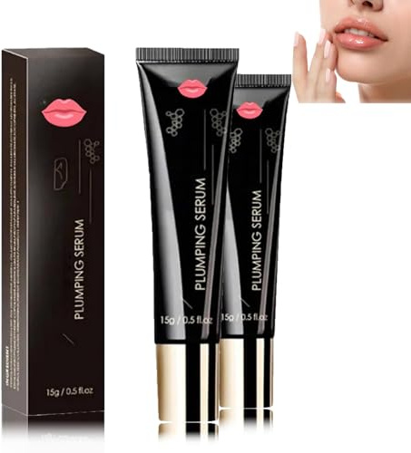 Plumpify Plumping Serum Oil, Lip Oil Plumper, Boosting Serum, Increase Lips Elasticity, Moisturizing Lip Plumper, Hydrating Lip Gloss for Dry Lips (2P)