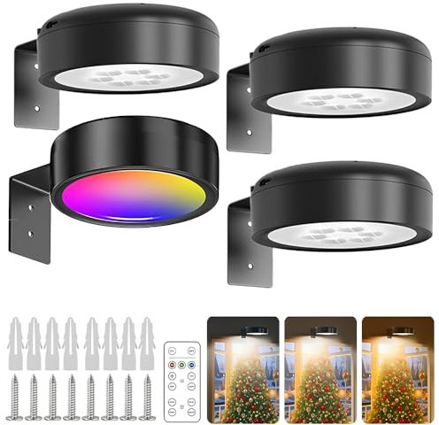 WDKXCN 4 Stück Bilderleuchte Kabellos Batterie, Magnetisches Mallicht mit 13 Beleuchtungsmodi,Bildbeleuchtung Kabellos mit Timer,Bild Beleuchtung Wand Kabellosfür Bilderrahmen Painting Malen