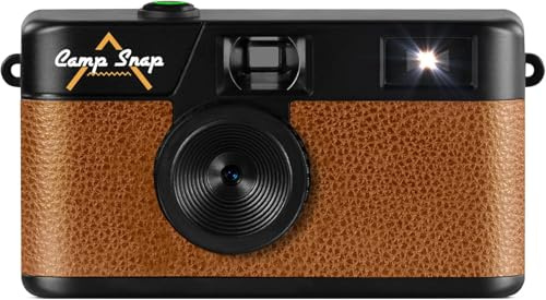 CampSnap Kompakt digitalkamera utan skärm - minne för 2 000 bilder - 10 m pixlar - uppladdningsbart batteri - vintage - brun