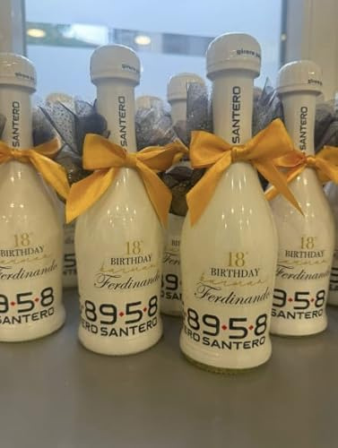 Bomboniera Bottiglia Santero 958 Personalizzabile 20 cl -Personalizzabile con tag o etichetta adesiva -Bomboniera originale ed unica. Idea regalo per feste, compleanni, eventi e party -Set da 12 pz