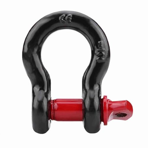 Heavy Duty Galvanized Shackles D Ring, Winch Shackle for Vehicle Recovery Towing, 2 Sizes with Zinc Coating for Resistance, Compatible with UTV ATV Truck for Emergency (2T)