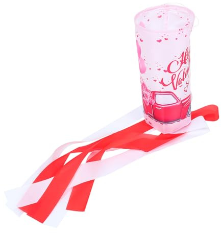 YARNOW Windsack Valentinstag aus Polyester Kleine Romantische Hängeflagge für Garten und Außendekor Wetterbeständig Leuchtende Farben zum Aufhängen im Freien