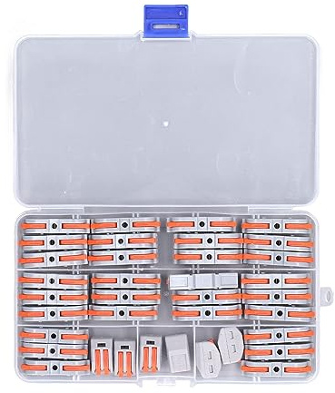 BowyTrading Kit connettori cavi rapidi da 36 pezzi, kit connettori cavi di giunzione a leva, morsettiera per cablaggio elettrico con design a pressione, connessione per cavi da 0,2 a 4,0