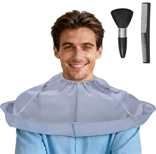 HhBdy Cape de Coiffure, Peignoir Coiffure Comprend un Peigne et Une Brosse Cape de Coiffeur Imperméable Capes de Coiffeur de Salon Pliable pour Convient aux Hommes Aux Femmes et Aux Enfants