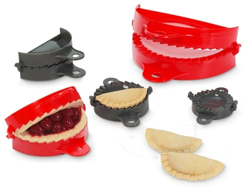 Starfrit Gourmet - Set of 5 Dough Presses - Crimped Edge Design - Great for Dumplings, Raviolis, Calzones, Fruits Pies and Perogies