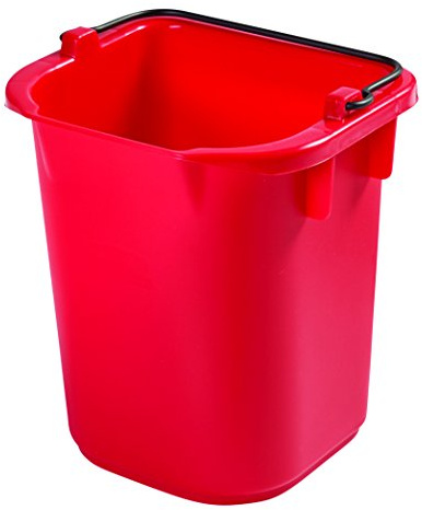 Rubbermaid Commercial Products 1857375 Cubo de limpieza resistente, 5 cuartos, rojo