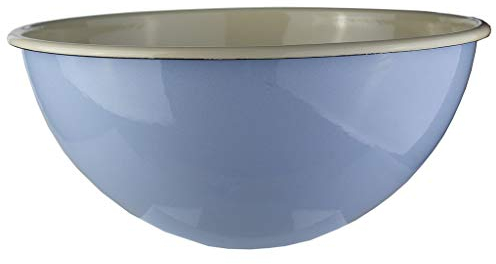 Riess, 0438-006, Obst- und Salatschüssel 30, CLASSIC - BUNT/PASTELL, Farbe Blau, Durchmesser 30 cm, Höhe 13.6 cm, Inhalt 5.0 Liter, Emaille, Schüssel, Schale, Induktion