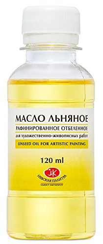 Neva Palette - olio di lino per pittura - paglierino puro - perfetto per colori a olio - asciugatura facile senza macchie