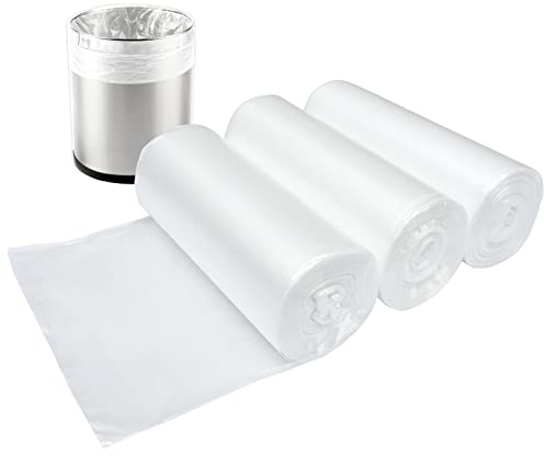 1,2 gallon pequeñas bolsas de basura basura, transparente, 150 cuenta/3 rollos