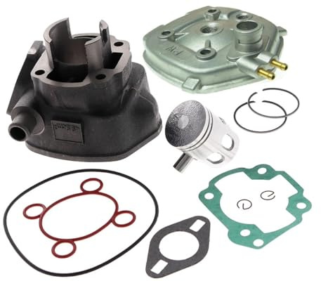 2EXTREME Zylinderkit 50ccm 10mm m. Kopf kompatibel mit Yamaha Aerox, Jog RR | Roller-Ersatzzylinder für Minarelli LC, Bohrung 39,85 mm, Grauguss, Vergleichsnummer 5BRWE13A1000; kompatibel mit MBK Mach G