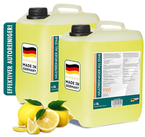 INOX® - All Star Multireiniger 2x5L Auto Reiniger | Polsterreiniger Auto und Teppichreiniger | Kunststoffreiniger und Autoreinigung von Innen und Außen