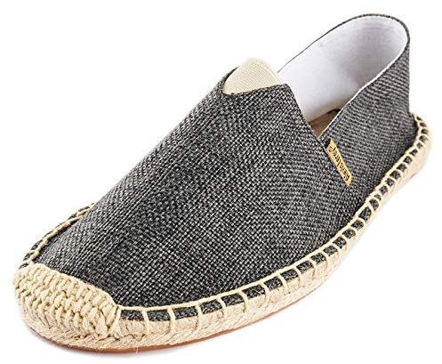 Alexis Leroy Espadrilles légères en Toile Chaussures Slip on Espadrille Homme Plates Noir 41 EU