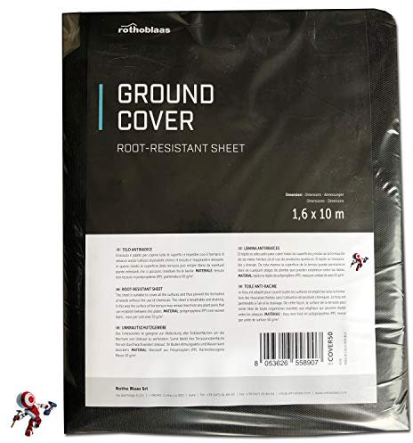 Telo Antierbacce telo anti pacciamatura telo Anti Erbacce Ground Cover 1,6x10 mt Telo antiradice per Giardino e orto, Telo antiradice drenante Alta qualità Tessuto Non Tessuto in Polipropilene