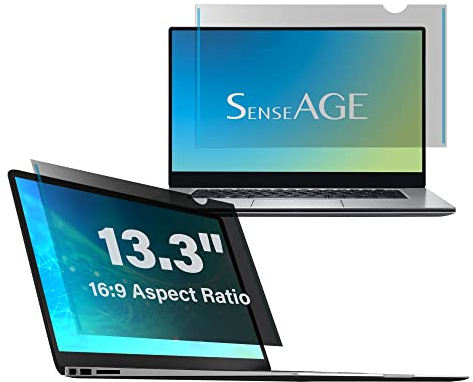 SenseAGE Filtre de Confidentialité Premium pour Écran d'Ordinateur Portable 13.3, Film Protection Anti Regard Compatible pour Ordinateur Portable 13.3 Pouces