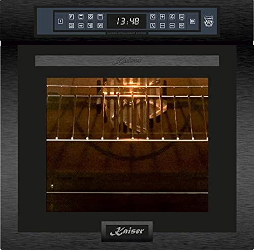 Kaiser Einbaubackofen »EH 6306 RS«,Schwarzes Stahl,79L 15 Fkt. Grill Air fryer Full Touch,Autark, Heißluftofen, Herausnehmbare Glasstür, mit Grill, Umluftofen, Katalytisches Reinigungssytem