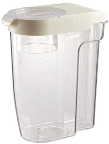SYXL Dauerhafter Müslispender, trockener Lebensmittelspender transparenter Kanister Lagerung von Vollkornkörnern hermetisch versiegeltem Haushalt (Color : White*1)