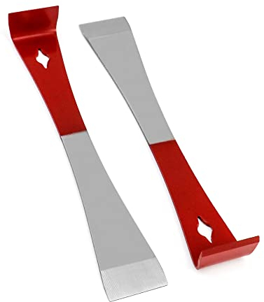 QWORK Bienenstock-Schaber, Edelstahl, 2 Stück, Imker-Werkzeug, Bienenstock-Handwerkzeug, zum Aufhebeln von Bienenstocken, Auseinanderbrechen von Bienenstocken, Heberahmen und gebogene Kanten