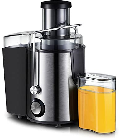 Wide Chute Slow Masticating Juice Extractor Stainless Steel Cold Press Juicer Machine Quiet Motor High Juice Yield for Fruits, Vegetables, Baby Food & Smoothies, Easy to Clean (Color : Silver)