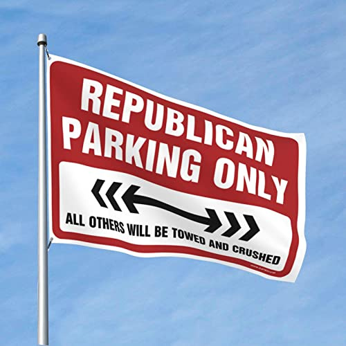 Decoración de bar para el hogar, bandera republicana de estacionamiento solamente, carteles universitarios para chicos, banderas para habitación chicos divertidos (tamaño: 120 x 180 cm)