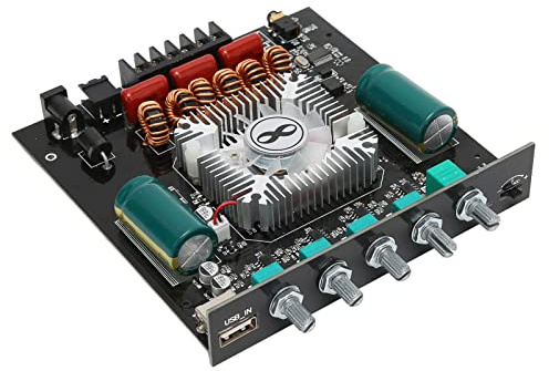 ZK-HT21 2x160W+220W 2.1-kanals Effektförstärkarkort, AUX Bluetooth 5.0 USB Stereo Audio Amplifier Subwoofer Amplifier Board, Inbyggd Kylfläkt, DC15~36V
