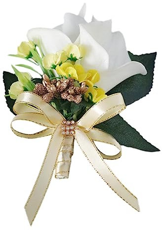 LIFKOME Adorable Handgefertigte Kunstblumen Corsage Für Hochzeiten Vintage Brautdekoration Für Bräutigam Trauzeugen Und Besondere Anlässe