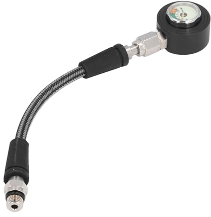 Tauchmanometer Zum Tauchen, Tauchmanometer mit Hochdruckschlauch 300 BAR 4000 PSI für BCD-Regler Unterwassertauchausrüstung (15cm)