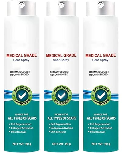Scar Removal Spray | Scar Remove Medical Grade Scar Spray, Pregnant Women Stretch Mark Spray, Skincare Scar Spray for Scars from Injuries, Surgeries, Burns, Stretch Marks (3Pcs)