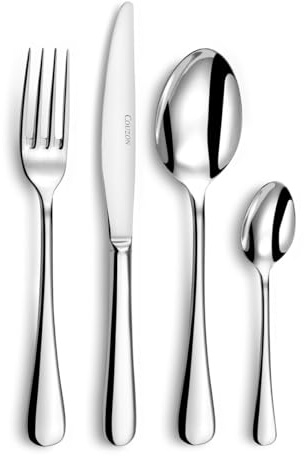 COUZON - Ménagère 24 couverts de table pour 6 personnes - Clipper - Acier inoxydable 18/10, Finition Miroir, Epaisseur 2.5 mm - Inox