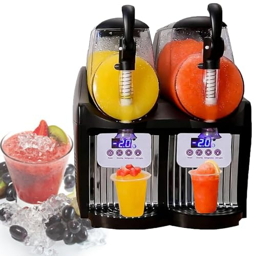 SACLMD Máquina para Hacer Batidos de Acero Inoxidable,máquina para Hacer granizados eléctrica,máquina para Hacer granizados,para Fiestas en casa,restaurantes,cafeterías,Bares,220V